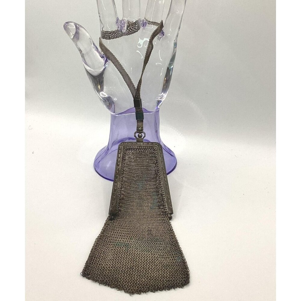 1920s Soldered Mesh Antique Flapper Bag